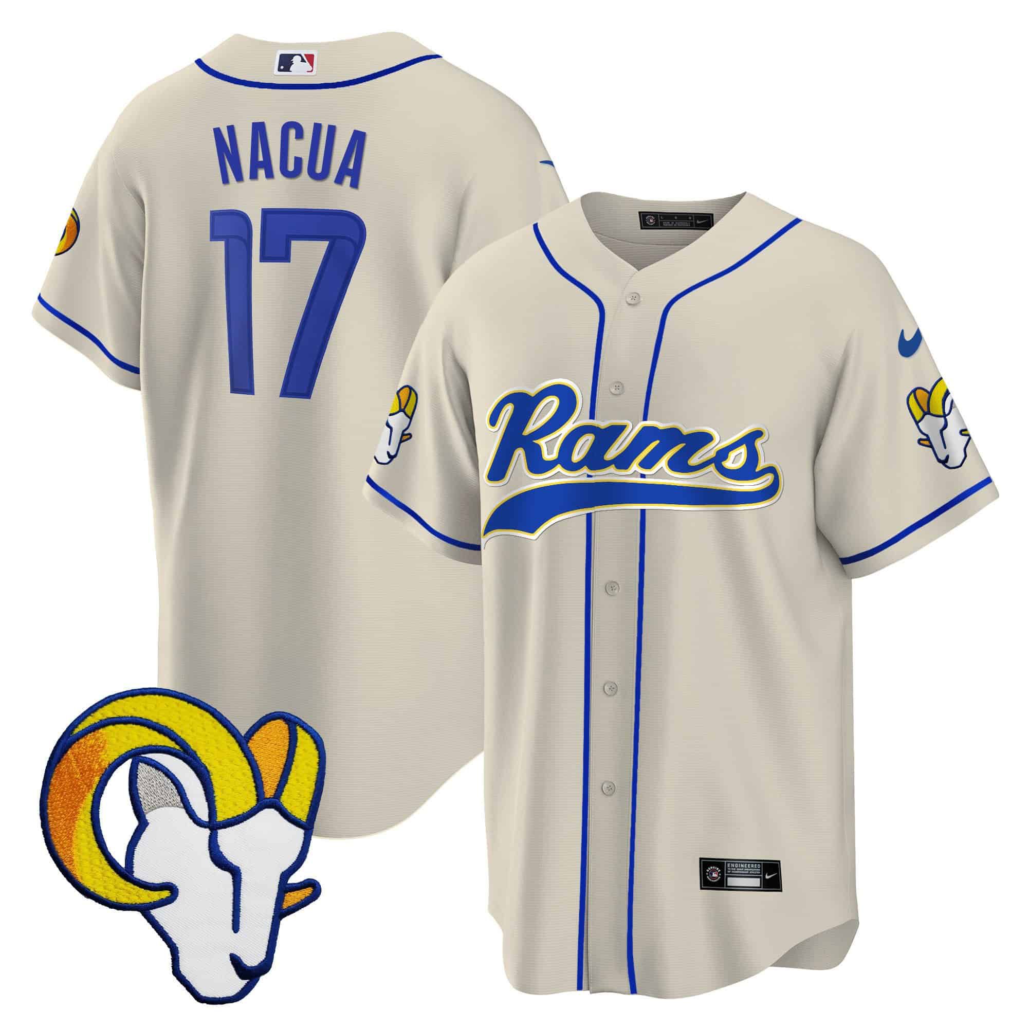 Men Los Angeles Rams #17 Nacua Grey 2024 Nike Baseball NFL Jersey->indianapolis colts->NFL Jersey